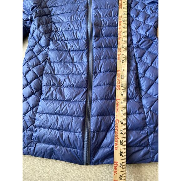 NuAge Sport Jacket Womens Medium Blue 100% Nylon Light Packable Down Puffer Coat - Picture 10 of 12